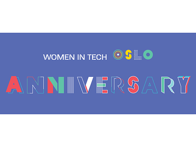 Anniversary anniversary banner design graphic design typography vector women in tech