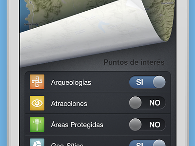 Filtering Options ios iphone mapbox switch