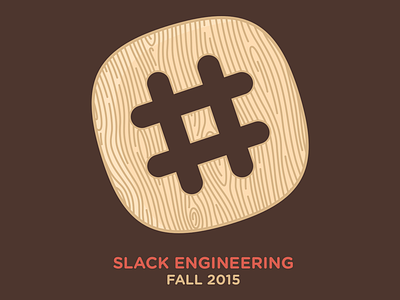 Slack Engineering Fall 2015 logo slack tshirt