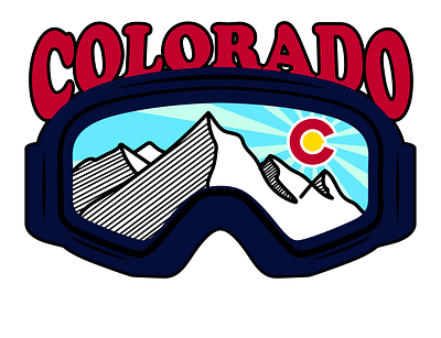 Colorado sticker colorado colors dribbble hiking illustraion mountains nature sticker design vector vector art vector illustration