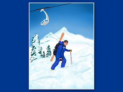 Ski illustration colorado design digital illustration digital painting illustration illustration art illustrator ski
