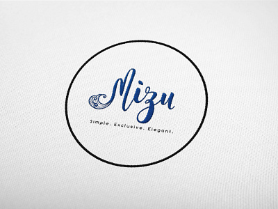 Embroidered Logo Mizu brand identity branding circular creative design dribbble graphic graphic design logo logo design vector