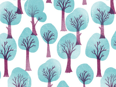 Winter Forest illustration pattern photoshop trees