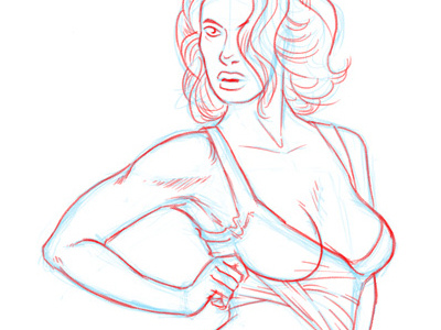 pin-up sketch