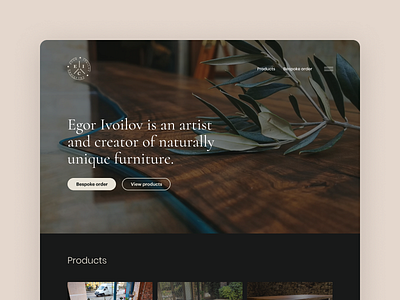 Furniture maker | Landing page clean design elegant furniture landing page minimal simple web web design website