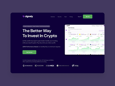 Crypto Platform | Homepage redesign clean crypto dark design minimal trading ui ux web web design