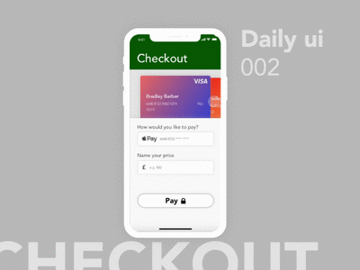 Daily ui 002 - Checkout animation app checkout design money pay ui ux