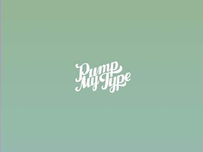 Logo design for Pumpmytype instagram account calligraphy lettering logo logotype typography