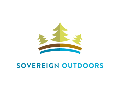 Sovereign Outdoors crown logo outdoors pine river sovereign trees