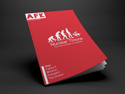 AFK Magazine Cover branding design flat illustration journalism magazine magazine layout print typography web