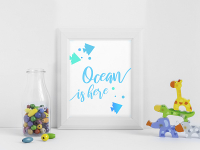 Ocean Is Here baby children decoration graphic design kid ocean room