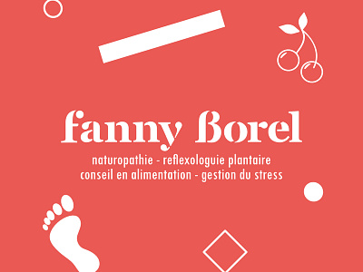 Fanny Borel branding branding design care design freelancer graphic design health illustration logo medical naturopath pink reflexology vector