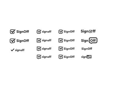 SignOff ideas concepts logo simple sketch