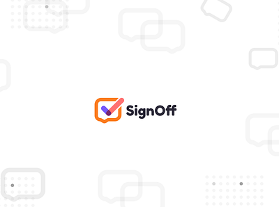 SignOff Concept branding design icon illustration logo orange progress simple typography ui