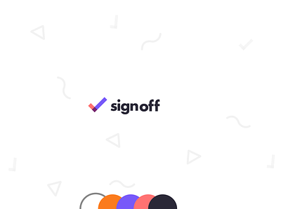 SignOff Concept 3 branding design icon icons illustration label logo orange progress simple