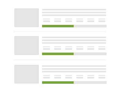 List Wireframe focus list view progress