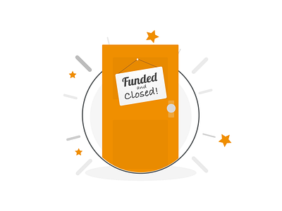Funded & Closed! funded hurray icon symbol