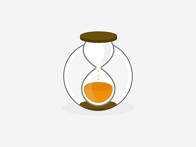 Time Glass v2 icon orange oval sand time