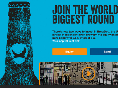 BrewDog - Landing page for investment beer illustration investment landing video