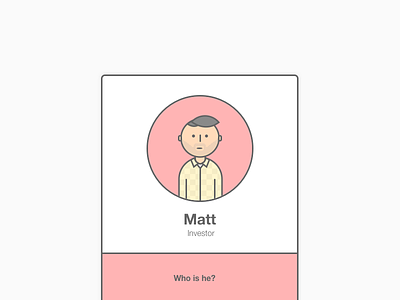 Matt on a card card investor persona ux