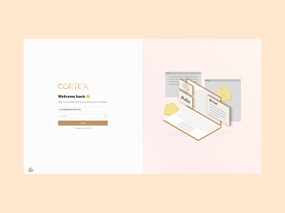 Login screen for Cortex campaign dashboard
