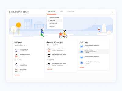 Employee Search Service app design illustration ui ux