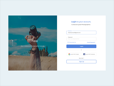 Login Page UI app design flat interaction minimal ui ux vector web website