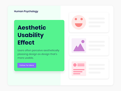 Aesthetic Usability Effect animation design designs flat icon illustration interaction interaction design minimal psychology ui design ux vector
