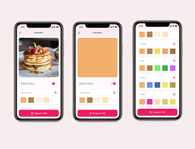 My Mood board app - Colour palette app color palette design flat interaction design minimal minimalist design ui userinterface ux vector
