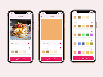 My Mood board app - Colour palette