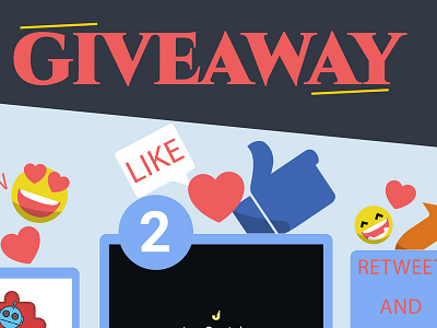 Giveaway Designs animation app branding design illustration lettering logo minimal typography vector