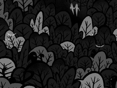 Shadow Monsters art print poster screenprint