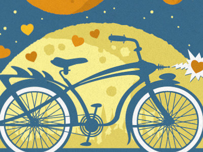 Bike Prom eventposter poster screenprint