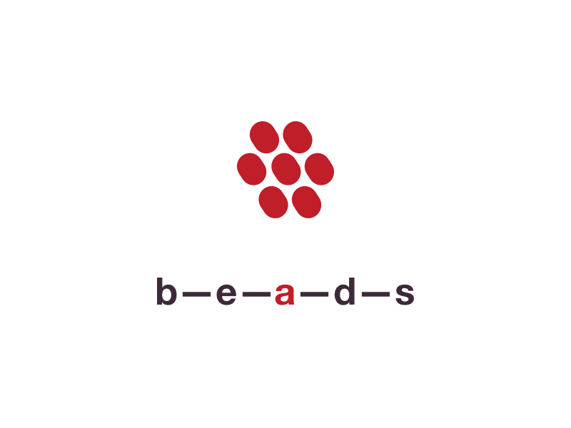 Beads Logo animation branding design flat hype3 identity illustration logo minimal sketch typography vector