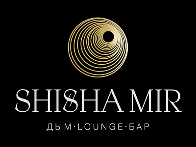 Logo for hookah 3d bar branding gold graphic design hookah identity logo lounge shisha smoke ui