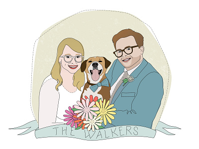 Family portrait illustration