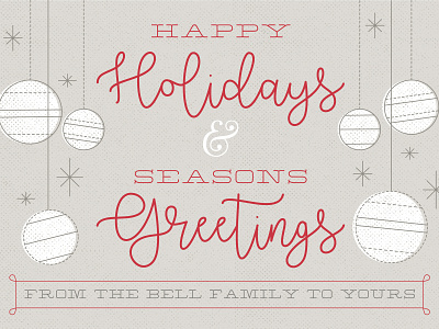 Happy Holidays holiday illustration print vector