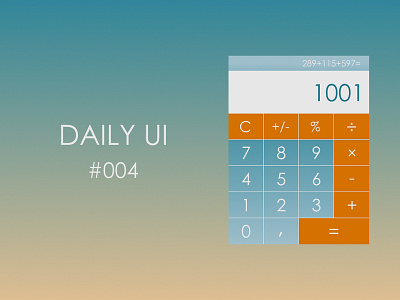 Daily UI Challenge #004 - Calculator calculator dailyui dailyui004 design ui ui design web desgin