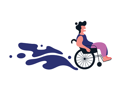 Making Waves Character 2/3 blob branding character characterdesign design event fluid graphic illustration liquid people person vector waves wheelchair