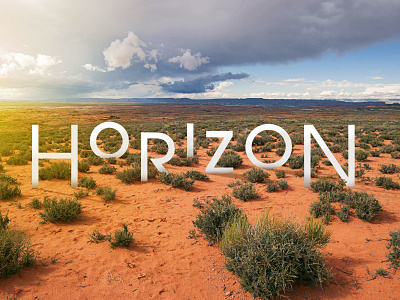 Horizon branding photoshop typography