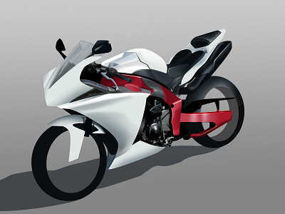 Bike (my best WIP) bike drawing illustration motorcycle ps only shapes