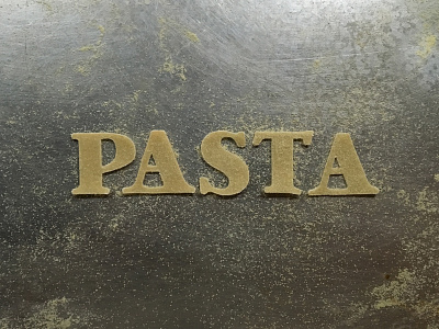 Pasta Type food lettering pasta typography