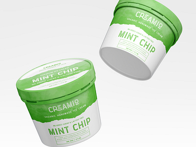 Ice Cream Plastic Jar Packing Design