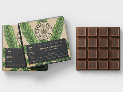 Green Leaf Chocolate Packing Design