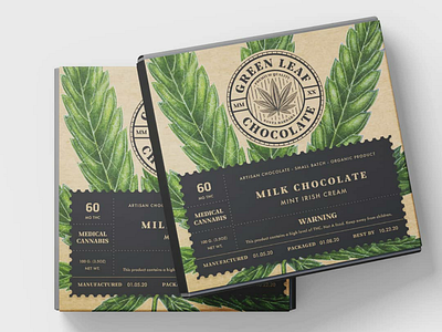 Green Leaf Chocolate Packing Design