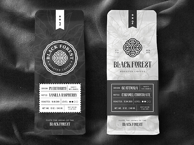 Black Forest Branding Design black coffee gold label logo logodesign packing retro silver vintage