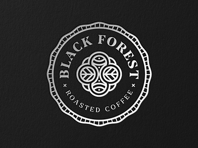 Black Forest Logo Design black coffee gold label logo logodesign packing retro silver vintage