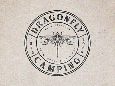 3/3 Dragonflt Camping branding design illustration logo retro retro design typography vintage badge vintage font vintage logo