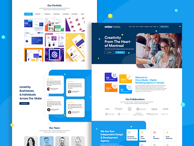 Marketing Agency Website Landing page design ux web