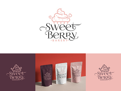 Sweet Berry Bakery Logo Concept design logo vector